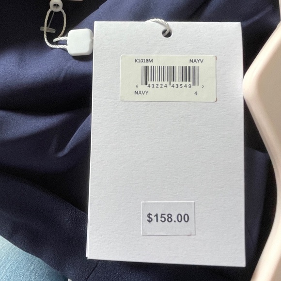 Gal Meets Glam Navy Knee-Length Sleeveless Kendra Dress Size 4 - Picture 7 of 7